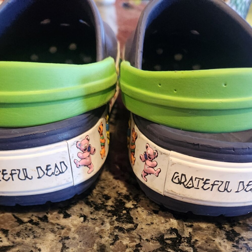 Grateful Dead Crocs-Limited Edition 50th Anniversary Crocks Sz Mens 6 / Woman 8 - Picture 4 of 4